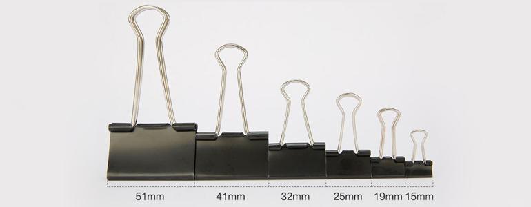 binder clip with size