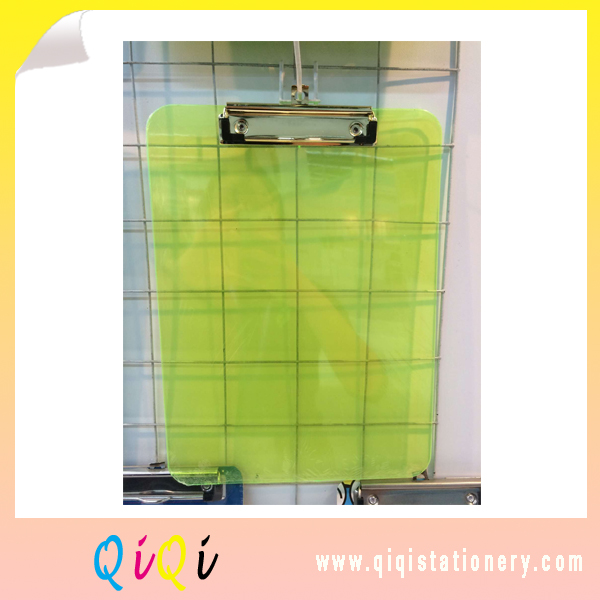 a5 colored plastic transparent PS clipboard without ruler scale