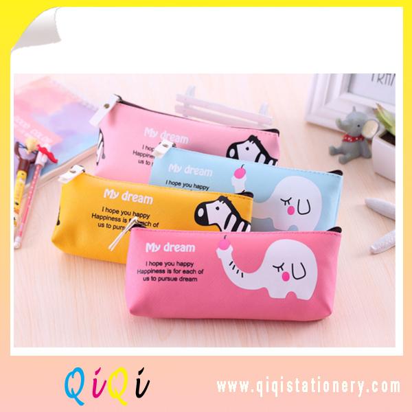 Animal style PU Stationery student pencil bag pencil case 