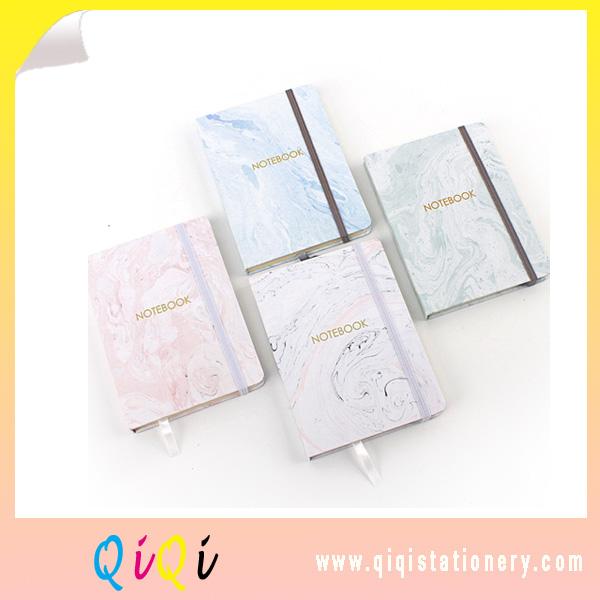  wholesale Marble grain student and office supplies A5 notebook with elastic