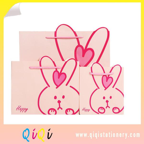 Rabbit style lovely gift packing bag paper bags